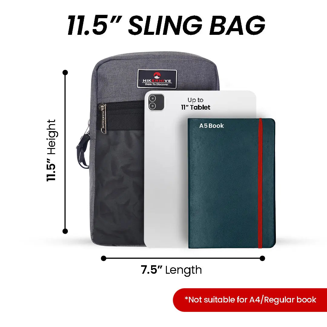 HIKERHIVE 11.5" Adventure Sling Bag for Men & Women