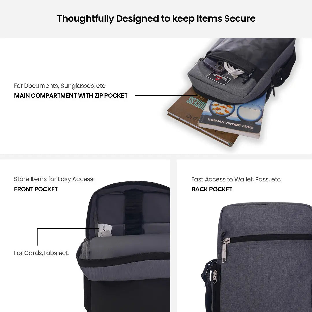 HIKERHIVE 11.5" Adventure Sling Bag for Men & Women