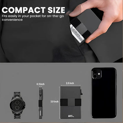 Pop-Up Card Aluminum Metal Wallet HikerHive