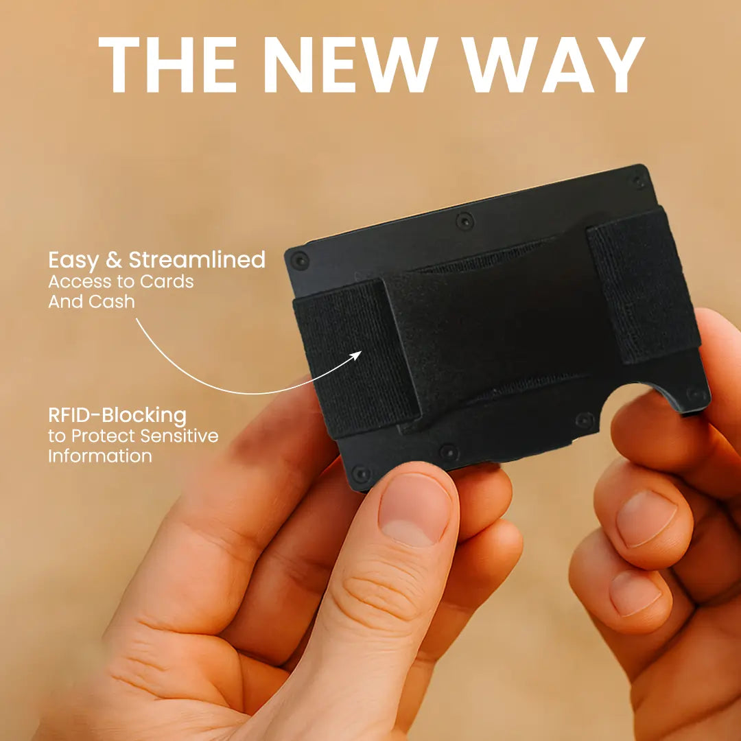 Hive Wallet With Cash Strap (Black) HikerHive