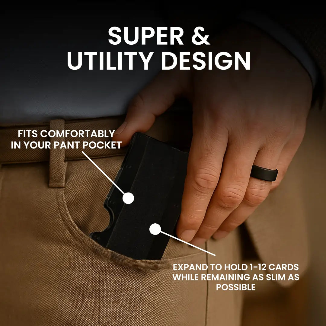Hive Wallet With Cash Strap (Matt Black) HikerHive