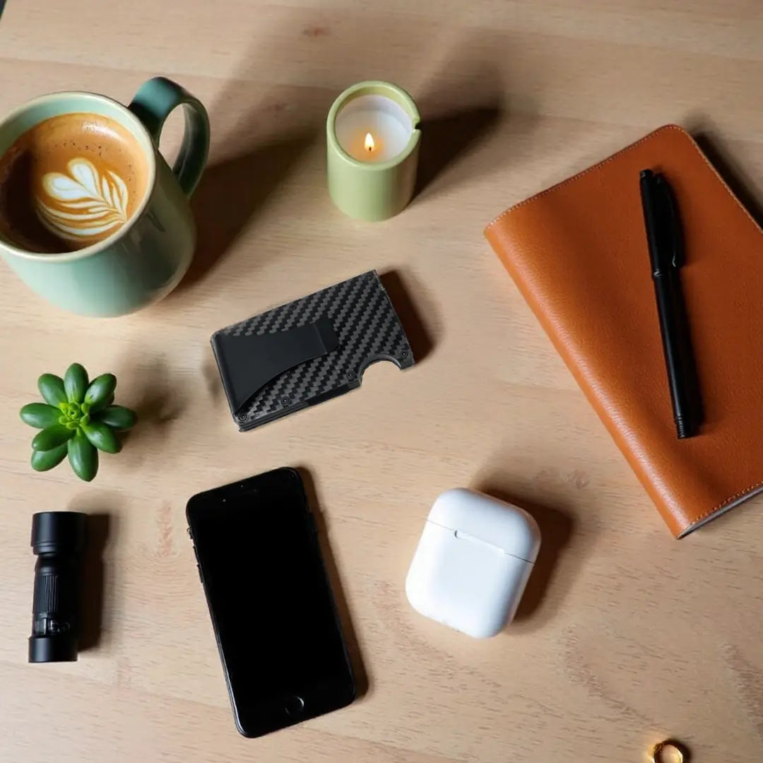 Hive Wallet with Cash Clip (Black Carbon Fiber) HikerHive