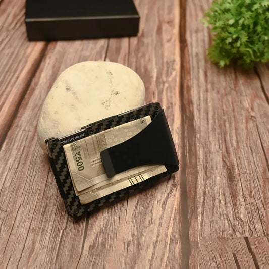Hive Wallet with Cash Clip (Black Carbon Fiber) HikerHive