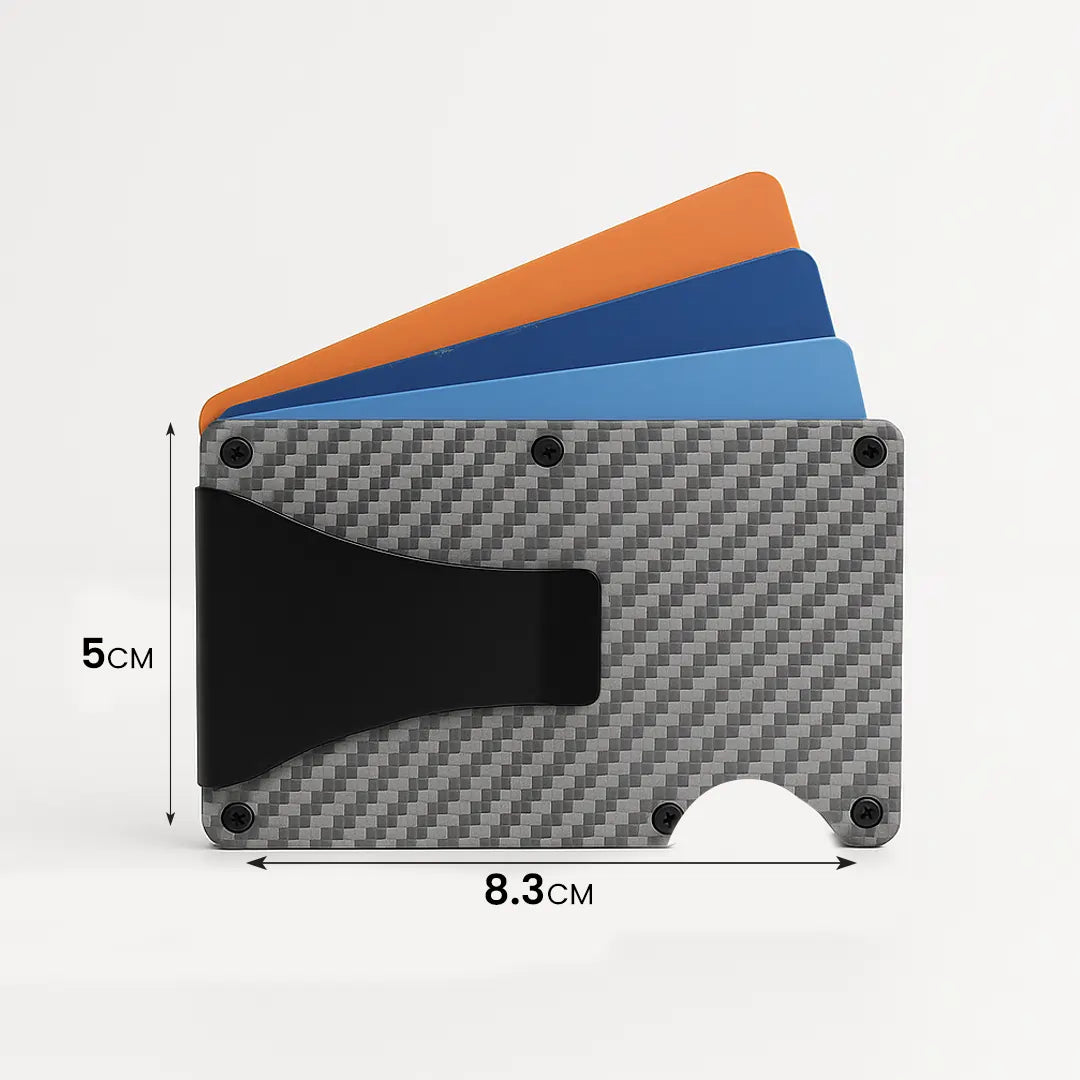 Hive Wallet with Cash Clip (Silver Carbon Fiber) HikerHive