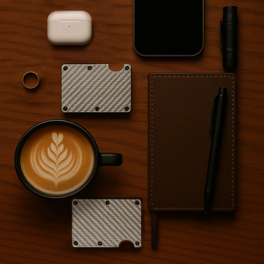 Hive Wallet with Cash Clip (Silver Carbon Fiber) HikerHive